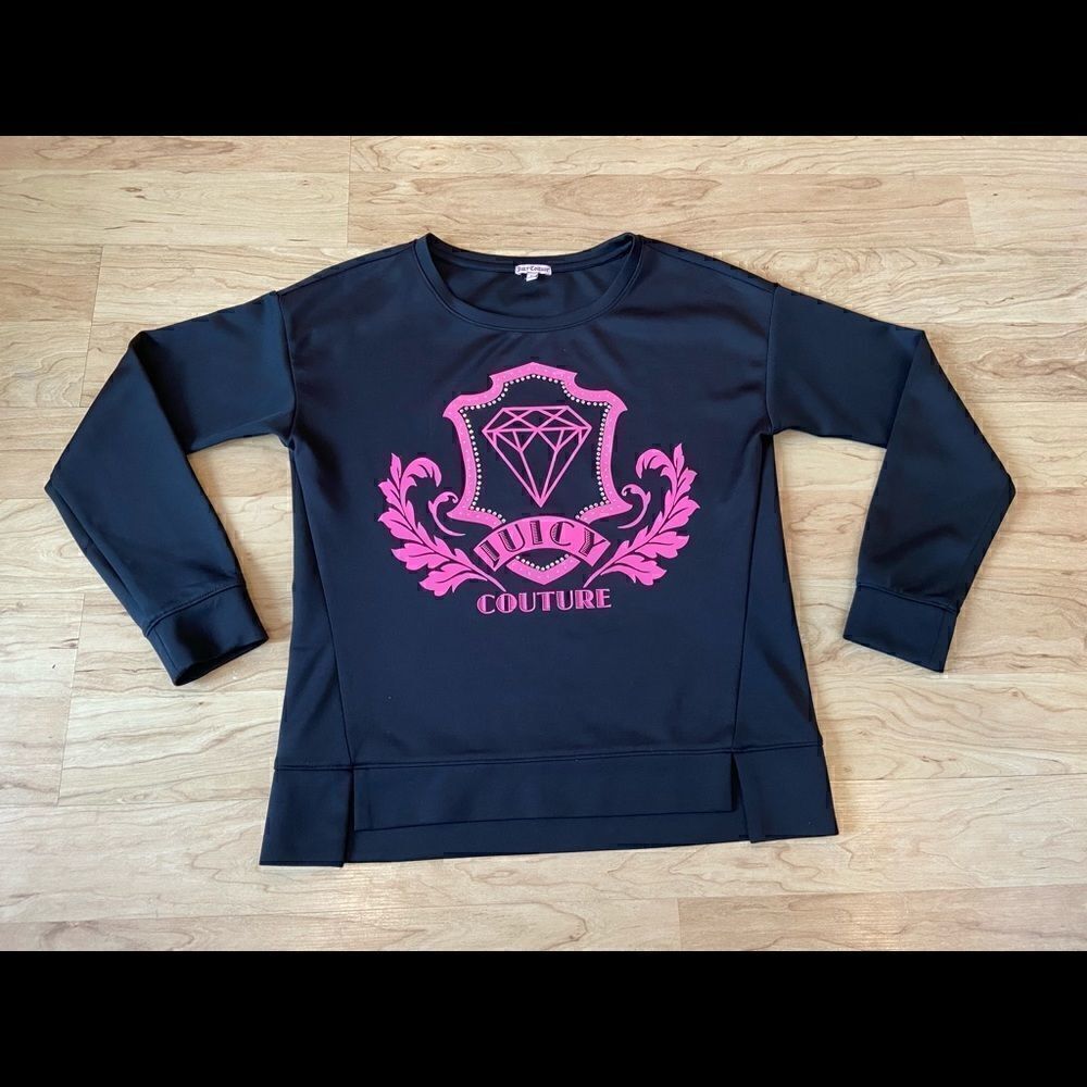 Black Juicy Couture Bejeweled Crewneck Sweatshirt